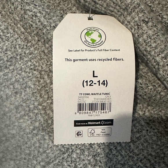 Time and Tru Gray Cowl Neck Sweater - Picture 3 of 4